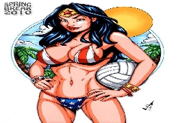 Super-girls on spring break