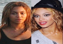 Celebridades con y sin maquillaje (28 fotos)