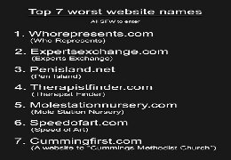 Unfortunate website names