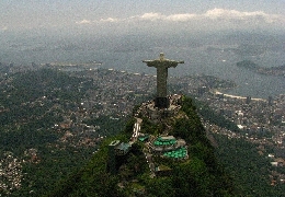 Statue of christ redeemer in rio de janeiro, brazil