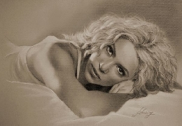 Celebrities drawn in pencil